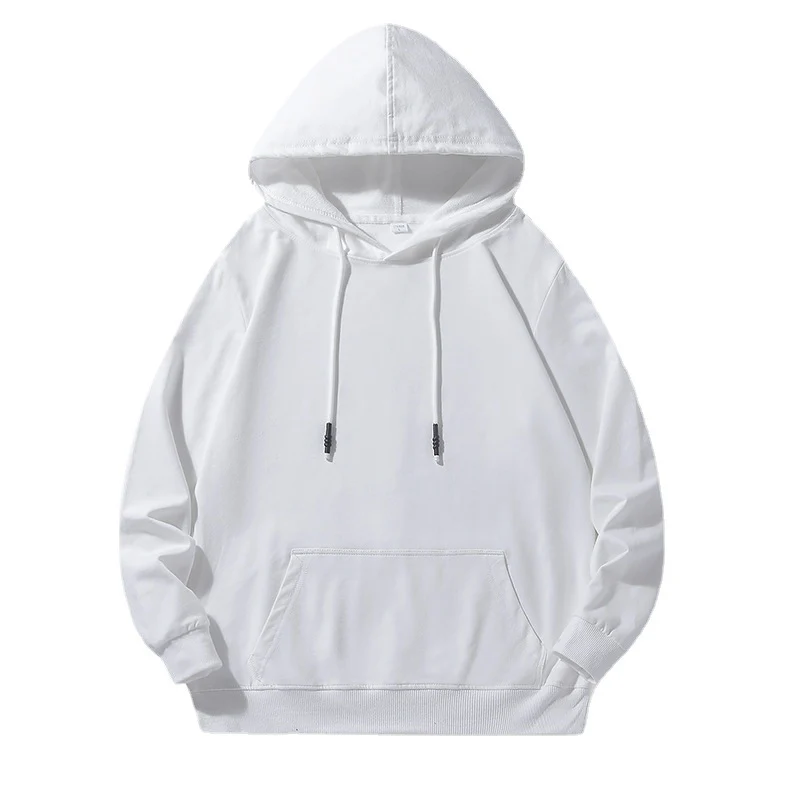Unisex Oversize Kapuzenpullover aus schwerem Baumwollfleece mit Kängurutasche und verstellbarem Tunnelzug Drune