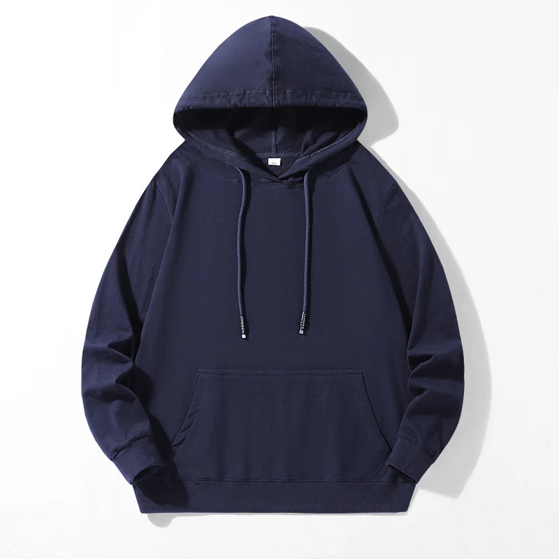 Unisex Oversize Kapuzenpullover aus schwerem Baumwollfleece mit Kängurutasche und verstellbarem Tunnelzug Drune
