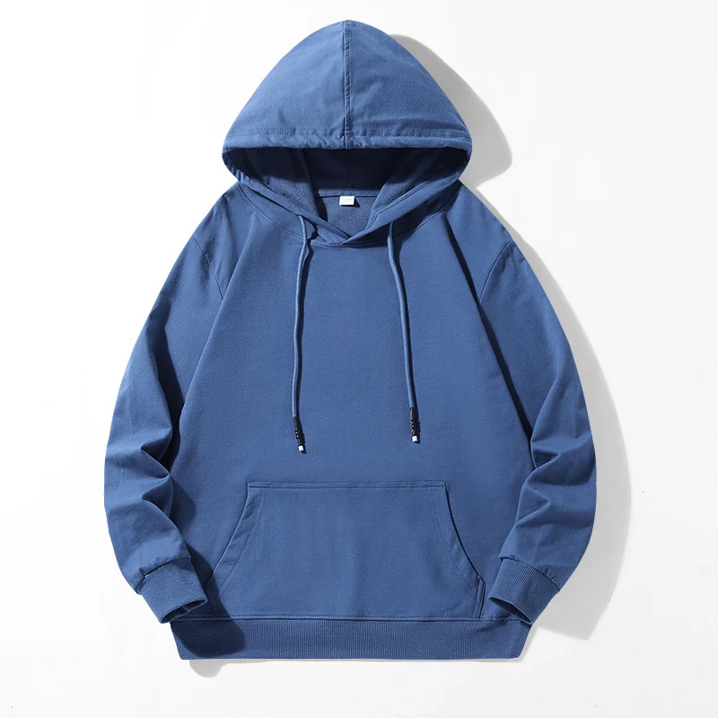 Unisex Oversize Kapuzenpullover aus schwerem Baumwollfleece mit Kängurutasche und verstellbarem Tunnelzug Drune