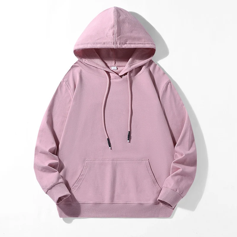 Unisex Oversize Kapuzenpullover aus schwerem Baumwollfleece mit Kängurutasche und verstellbarem Tunnelzug Drune
