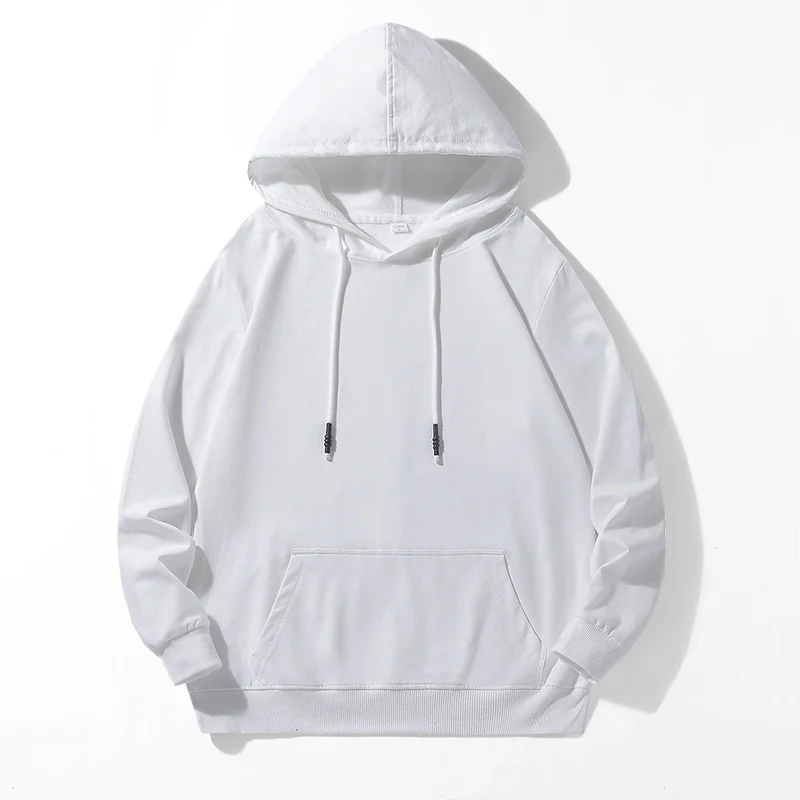 Unisex Oversize Kapuzenpullover aus schwerem Baumwollfleece mit Kängurutasche und verstellbarem Tunnelzug Drune