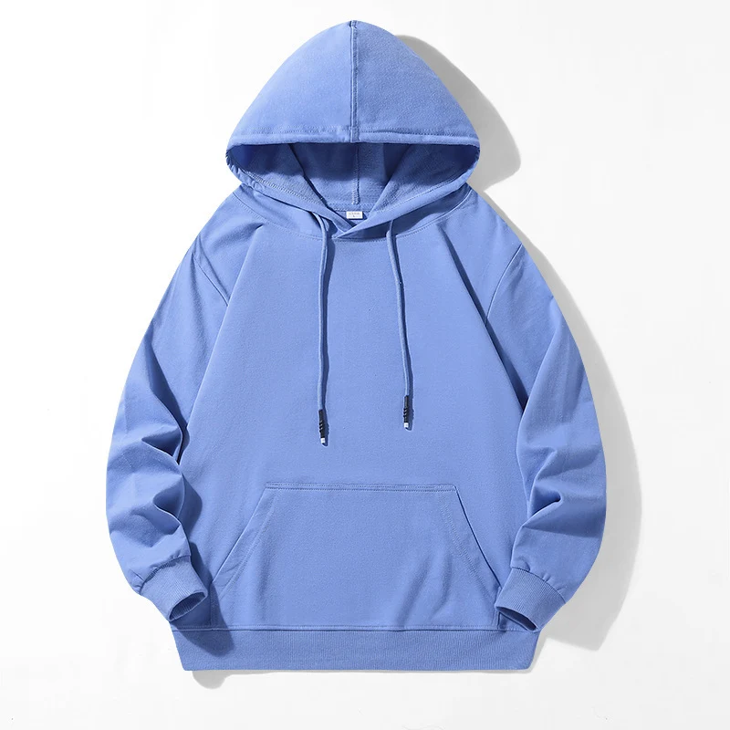 Unisex Oversize Kapuzenpullover aus schwerem Baumwollfleece mit Kängurutasche und verstellbarem Tunnelzug Drune