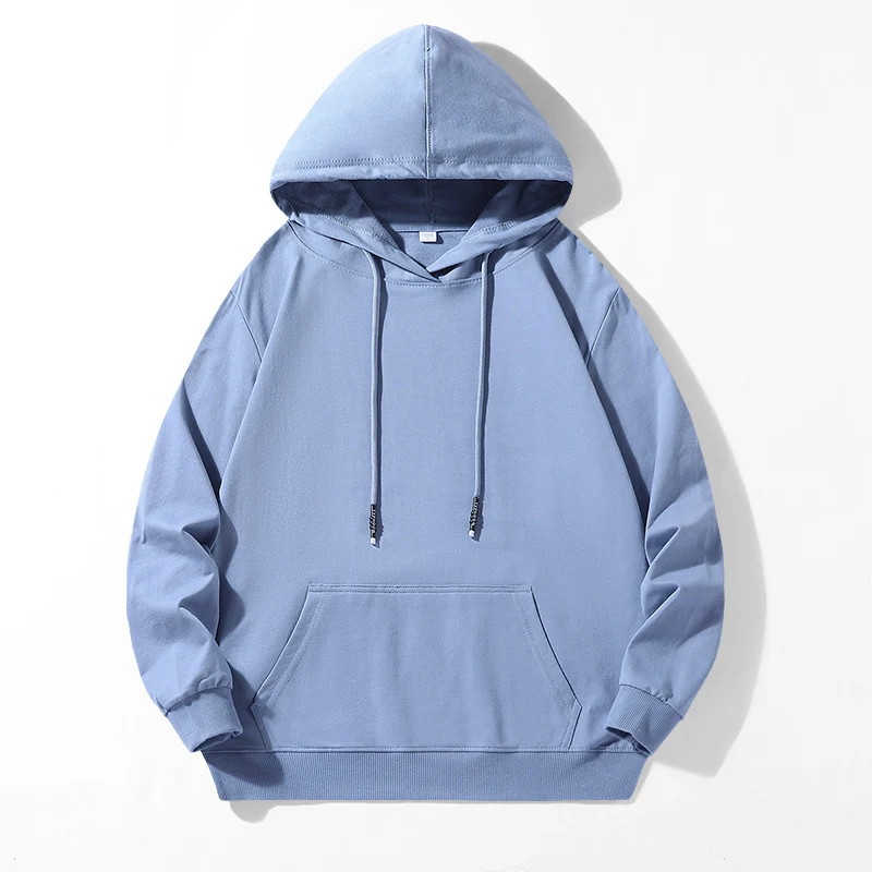 Unisex Oversize Kapuzenpullover aus schwerem Baumwollfleece mit Kängurutasche und verstellbarem Tunnelzug Drune
