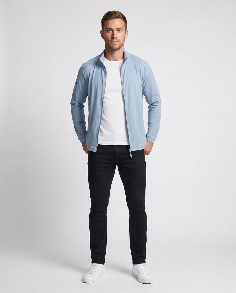 Herren nan leichte atmungsaktive Softshelljacke mit Stehkragen und durchgehendem Reißverschluss Drune