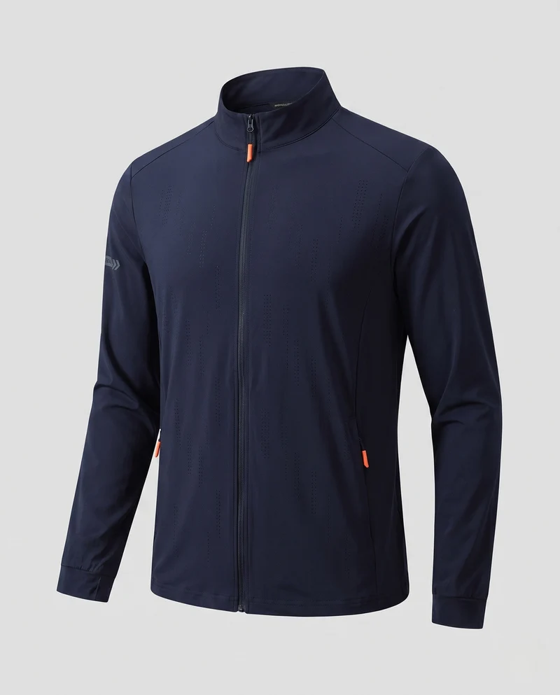 Herren nan leichte atmungsaktive Softshelljacke mit Stehkragen und durchgehendem Reißverschluss Drune