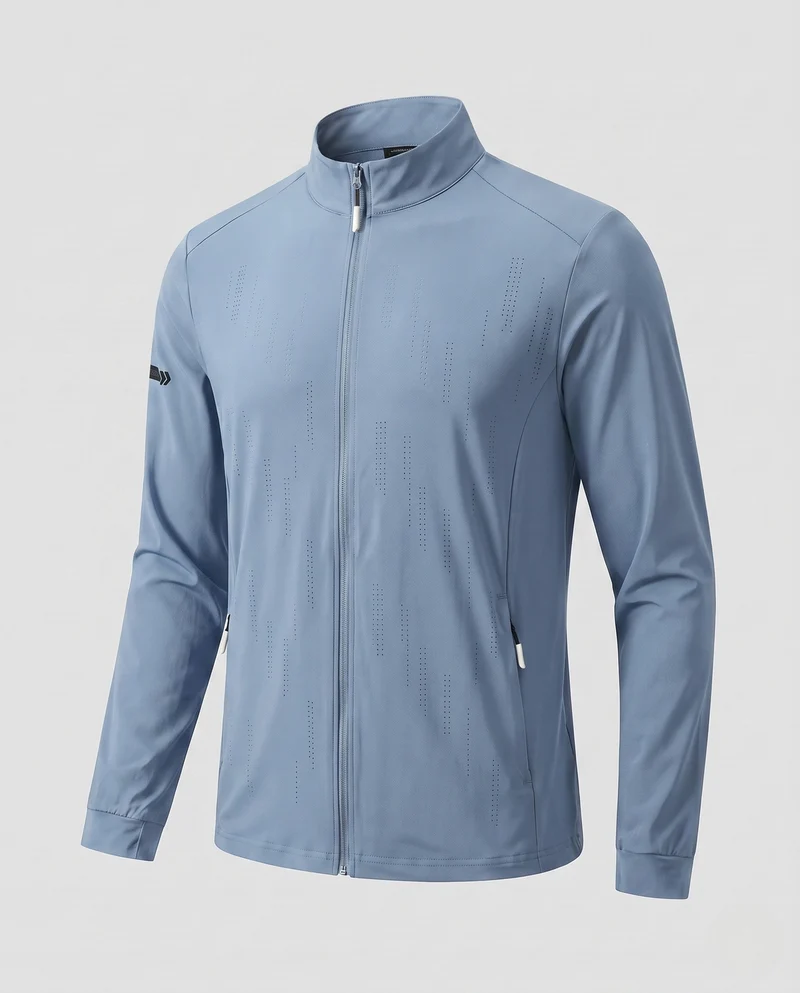 Herren nan leichte atmungsaktive Softshelljacke mit Stehkragen und durchgehendem Reißverschluss Drune
