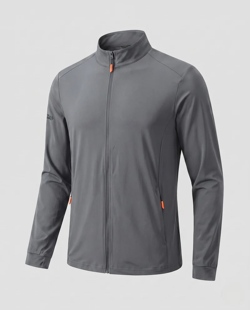 Herren nan leichte atmungsaktive Softshelljacke mit Stehkragen und durchgehendem Reißverschluss Drune