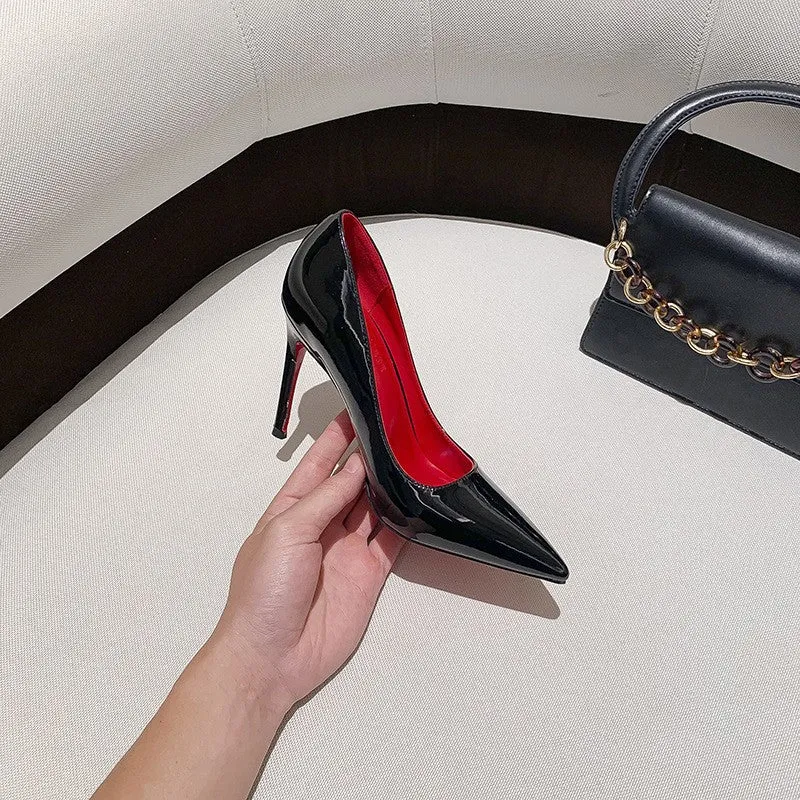 Damen Spitz-Pumps mit hohem Stiletto-Absatz und Riemchen Drune