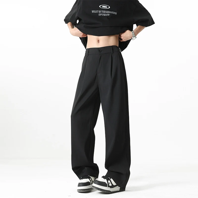 Herren Elegante und weite Anzughose