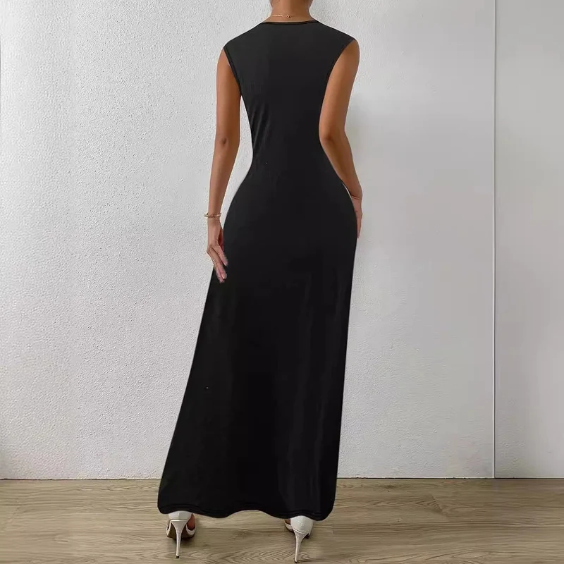 Damen Maxikleid mit elegantem Wickeldesign und schmeichelndem Schnitt Drune