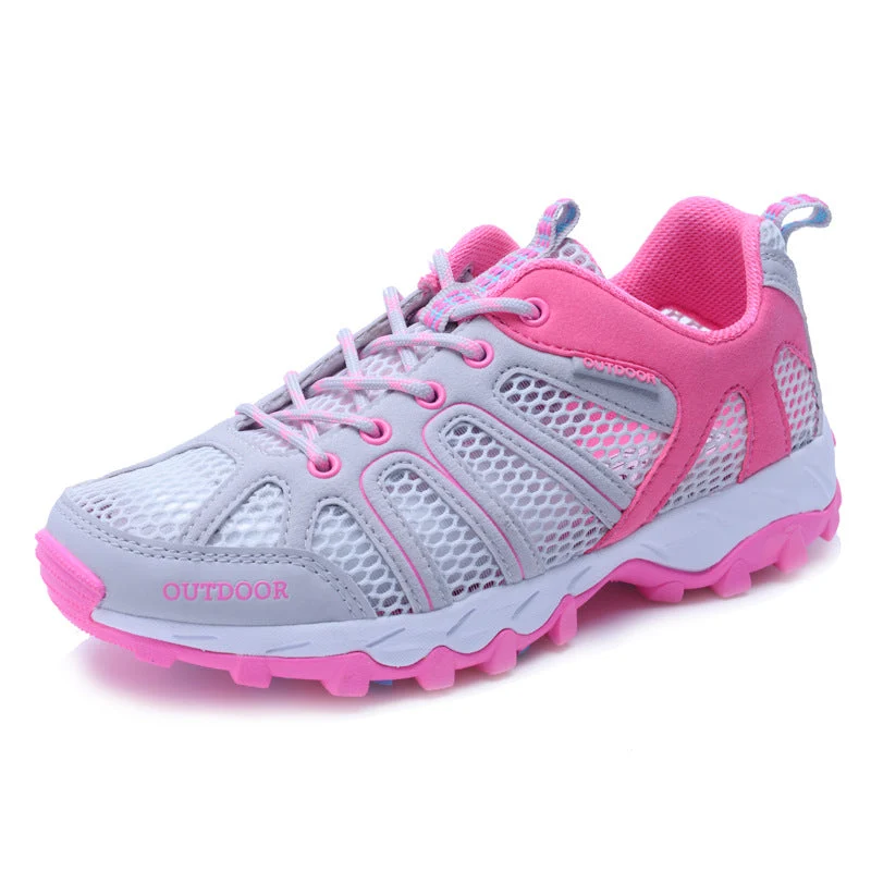 Damen Atmungsaktive Outdoor-Sneakers mit rutschfester Sohle und elastischem Mesh Drune