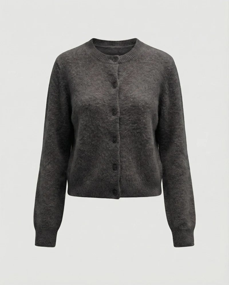 Eleganter Damen Strickcardigan aus weichem gebürstetem Kaschmir für den Herbst