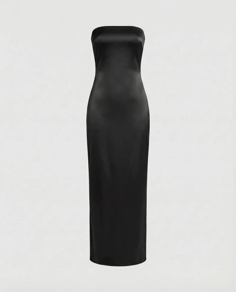 Damen Säulen-Maxikleid Off-Shoulder Bustier