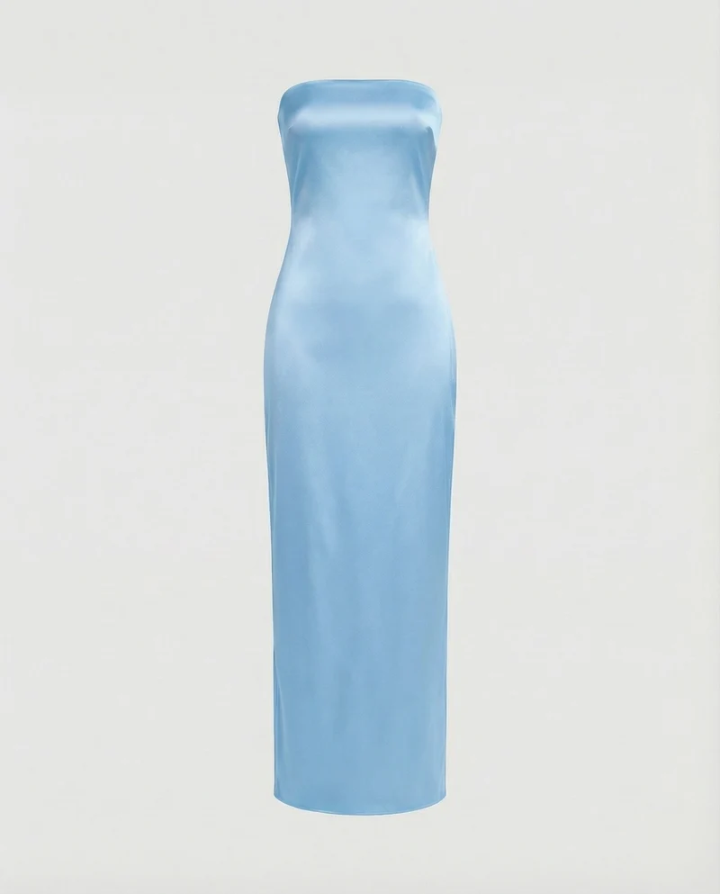 Damen Säulen-Maxikleid Off-Shoulder Bustier