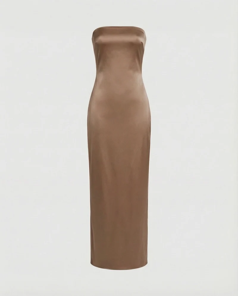 Damen Säulen-Maxikleid Off-Shoulder Bustier