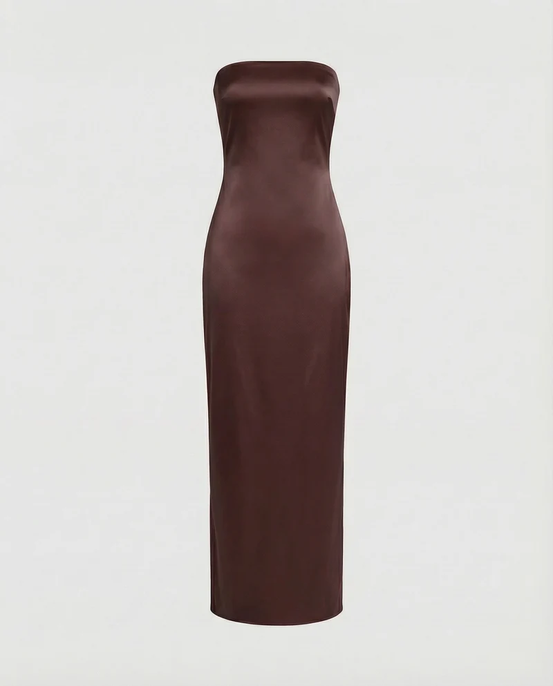 Damen Säulen-Maxikleid Off-Shoulder Bustier