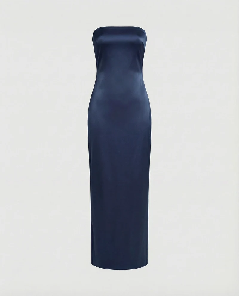 Damen Säulen-Maxikleid Off-Shoulder Bustier
