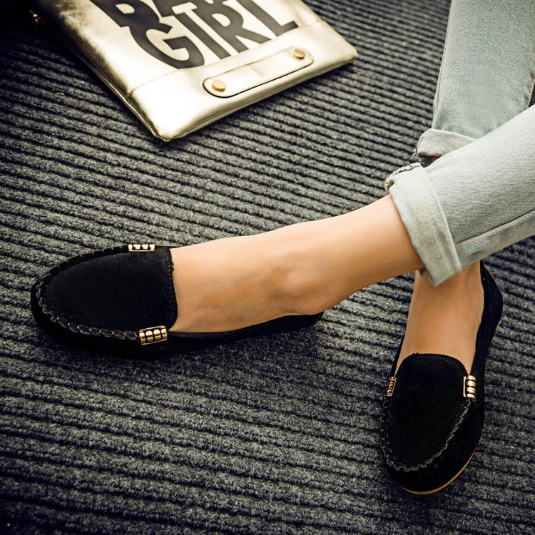 Damen Mokassin-Pantoletten mit schickem Metallic-Detail und weichem Obermaterial Drune