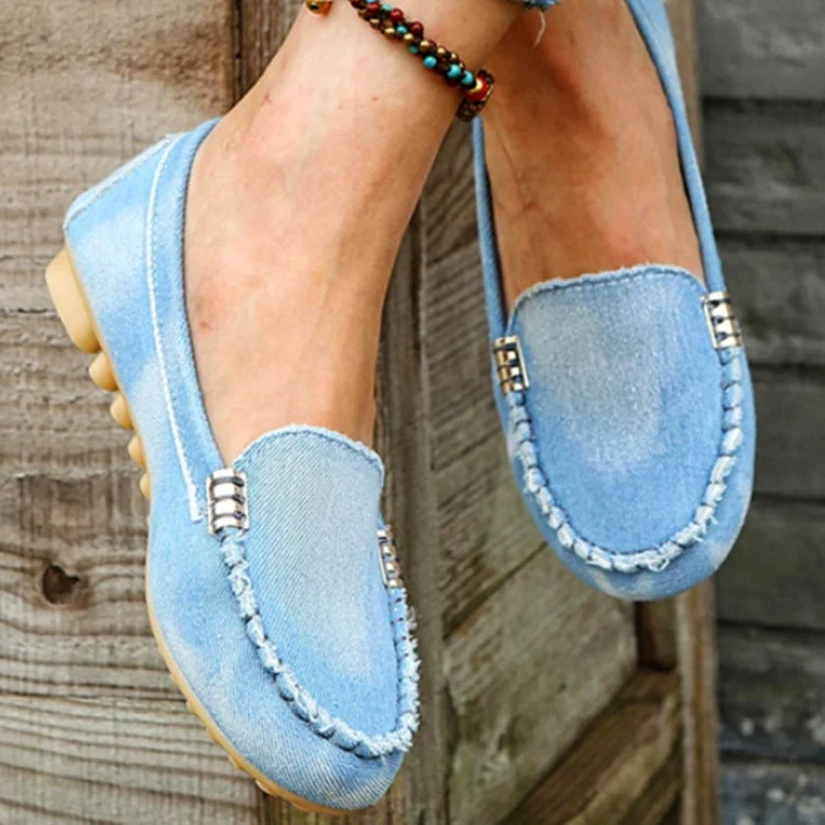 Damen Mokassin-Pantoletten mit schickem Metallic-Detail und weichem Obermaterial Drune