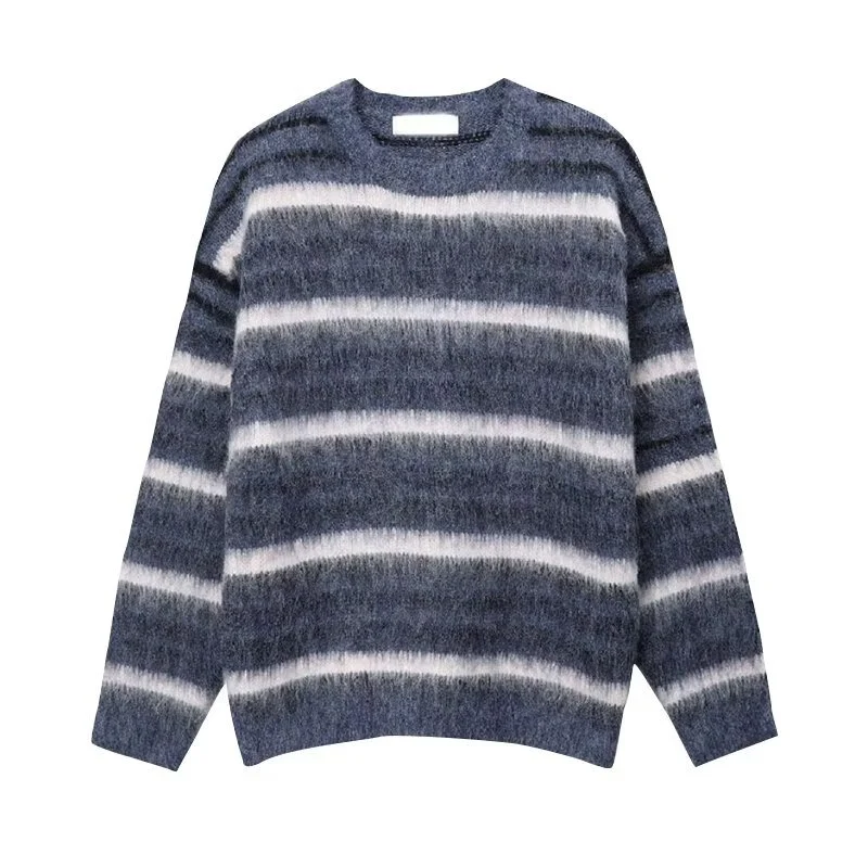 Herren Gemütlicher Grobstrickpullover mit Streifen Drune