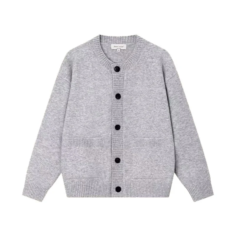 Herren Gemütliche Strickjacke mit Knopfleiste Drune