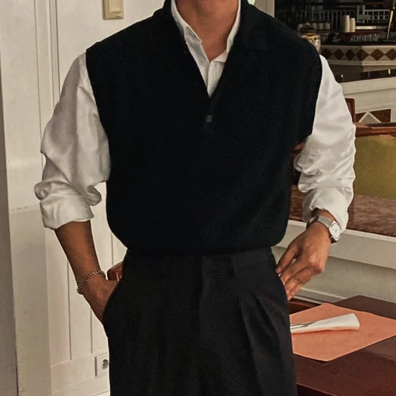 Herren Eleganter Grobstrickpullover mit Zopfmuster Drune