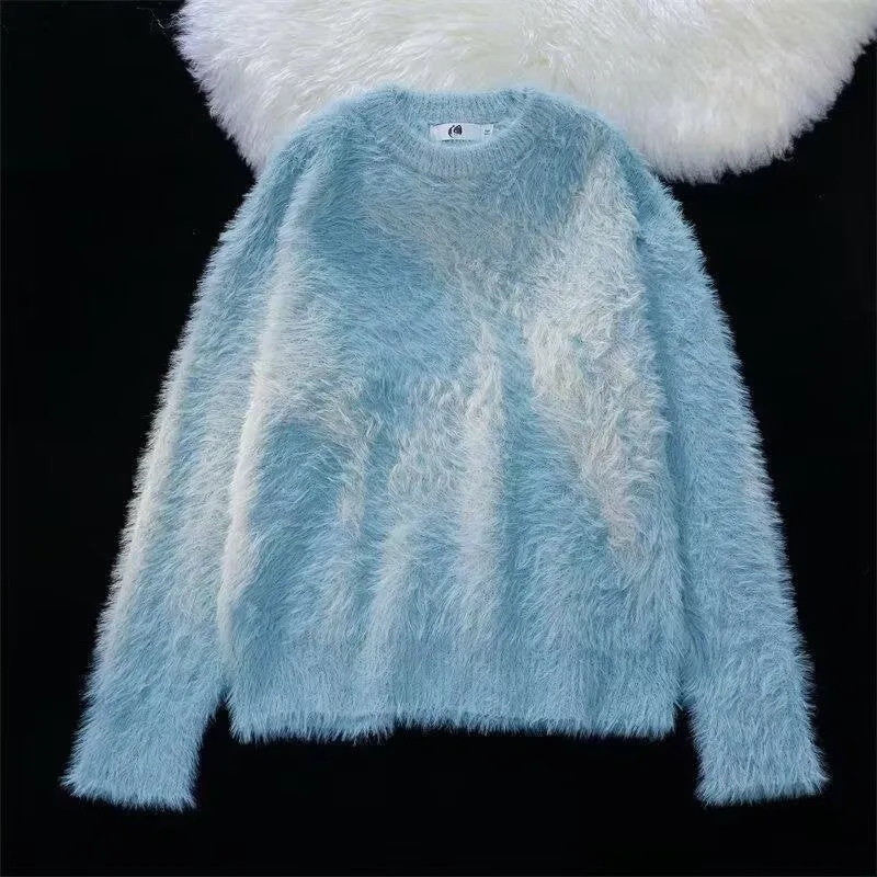 Damen Weicher Grobstrickpullover mit Rundhalsausschnitt Drune