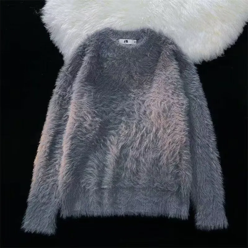 Damen Weicher Grobstrickpullover mit Rundhalsausschnitt Drune