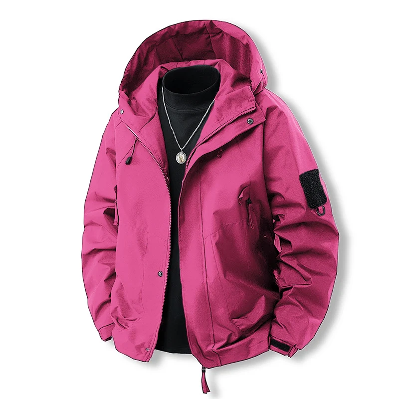 Herren Wetterfeste Outdoor-Jacke mit verstellbarer Kapuze