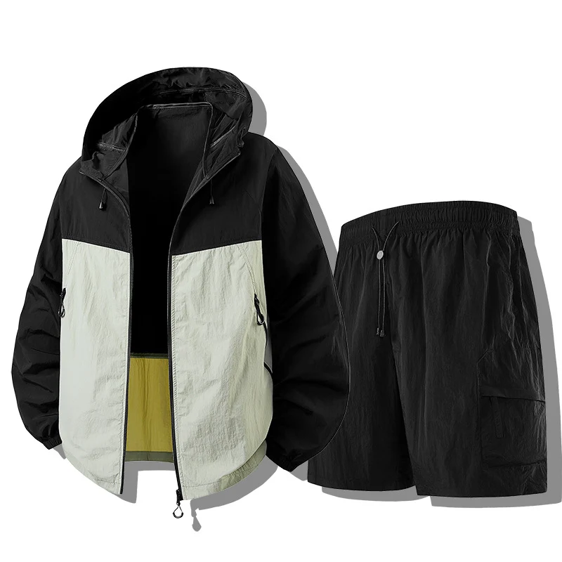 Herren Wetterfeste Funktionsjacke mit Leichtgewicht Shorts
