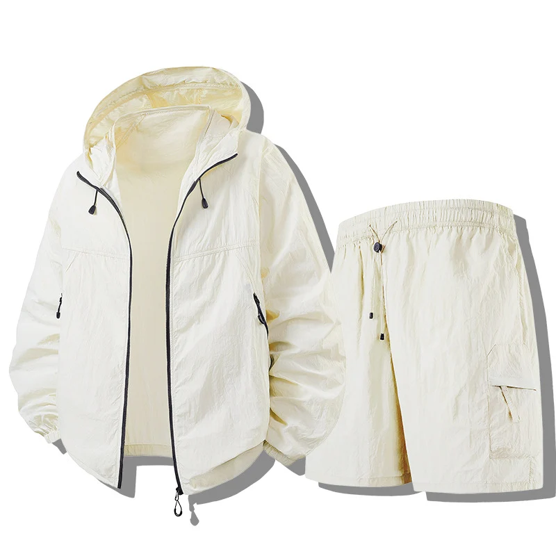 Herren Wetterfeste Funktionsjacke mit Leichtgewicht Shorts