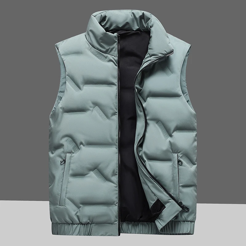 Herren Stylische Daunenweste mit hohem Kragen
