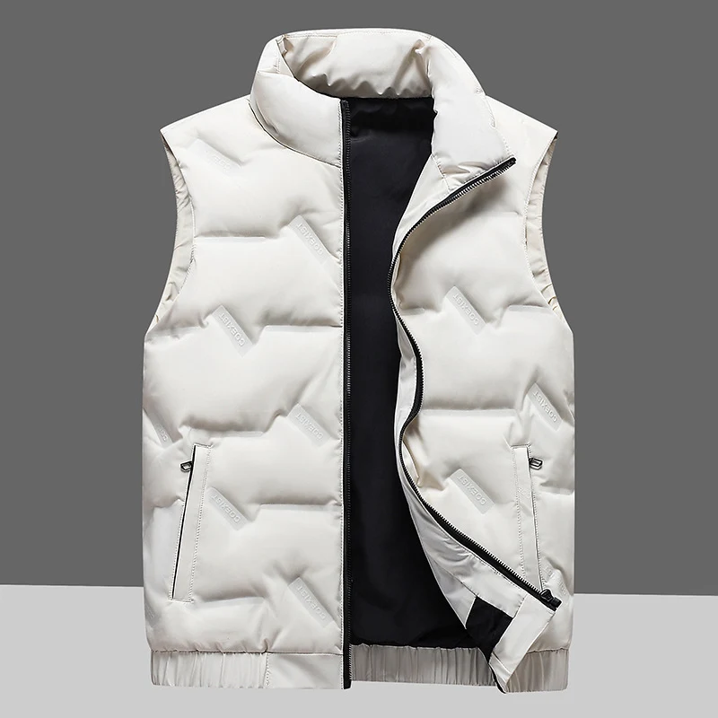 Herren Stylische Daunenweste mit hohem Kragen