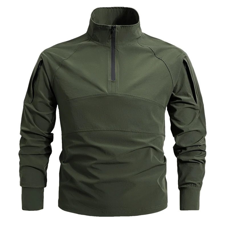 Herren Sportliche Funktionsjacke mit halbem Reißverschluss