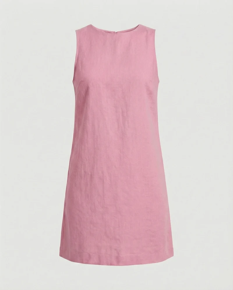 Damen Freizeitkleid Leinen A-Linie