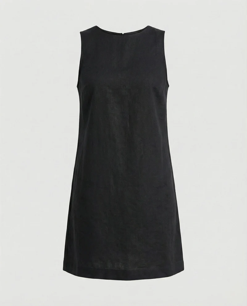 Damen Freizeitkleid Leinen A-Linie