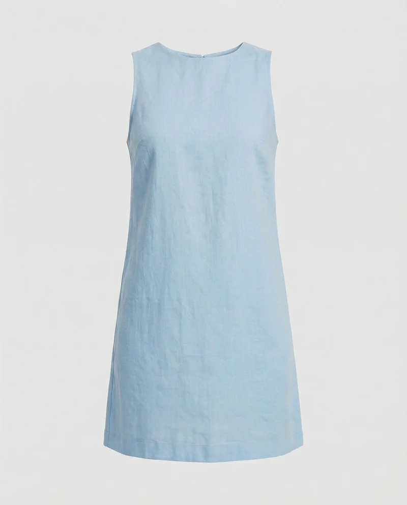 Damen Freizeitkleid Leinen A-Linie