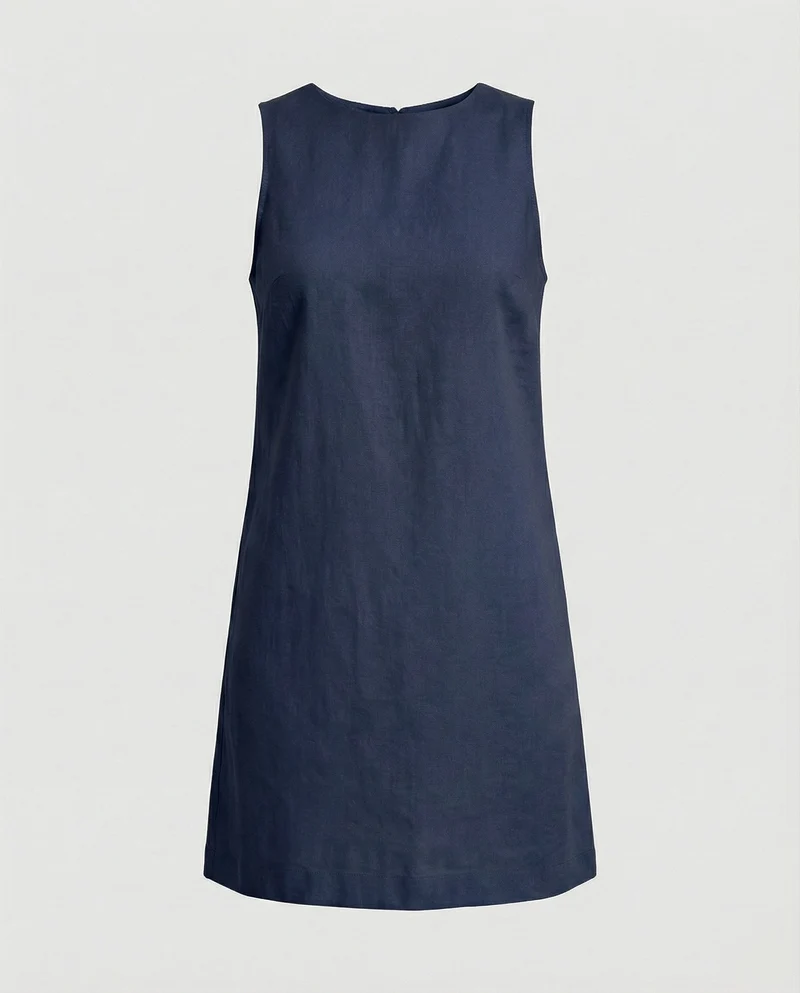 Damen Freizeitkleid Leinen A-Linie