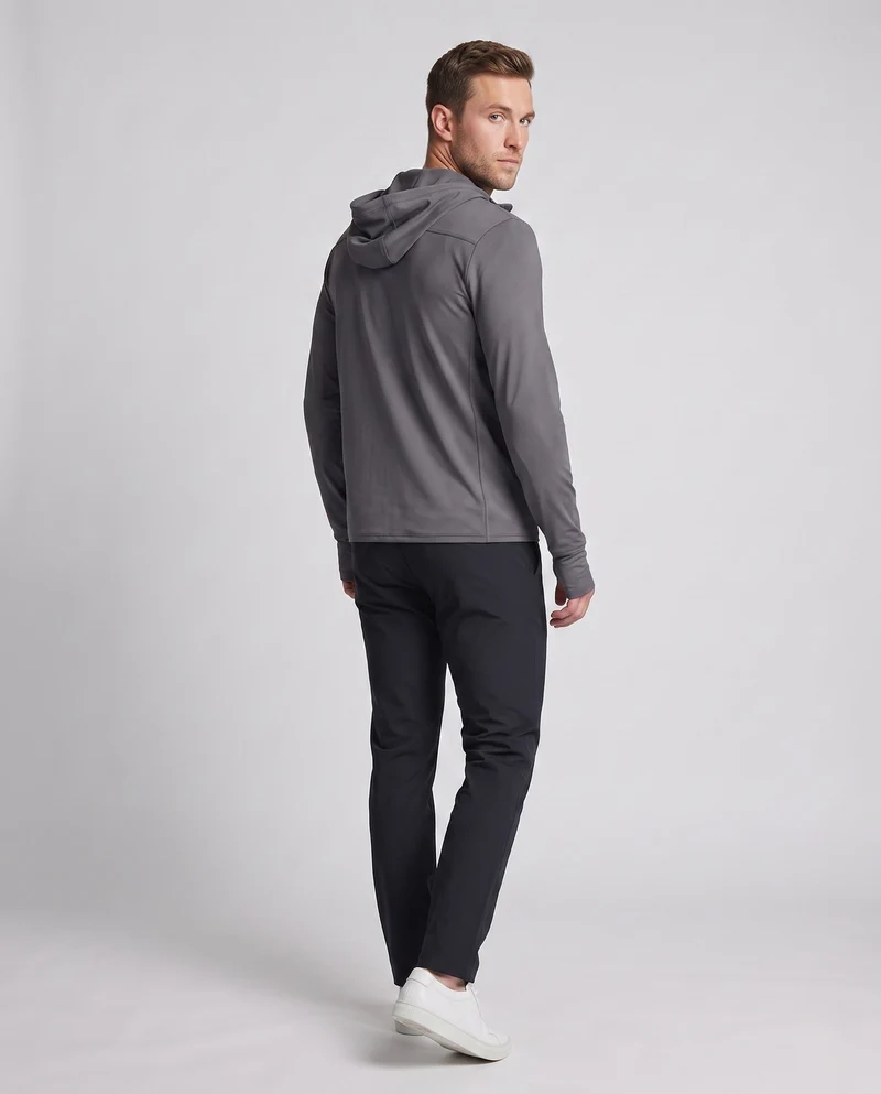 Unisex nan leichte Sonnenschutz-Kapuzenjacke mit abnehmbarem Schirm und integrierter Gesichtsblende Drune