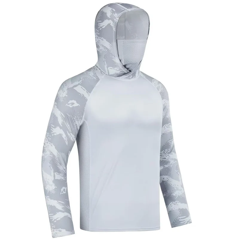 Herren Sportliches Funktionsshirt mit Kapuze und Gesichtsschutz