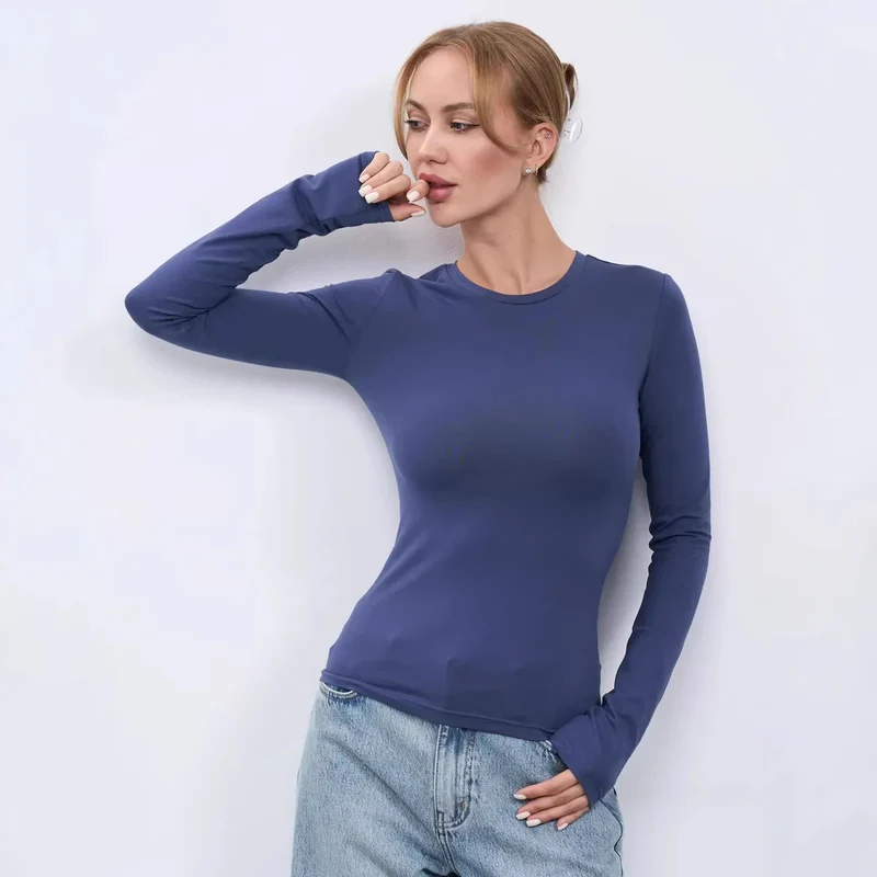 Damen Enganliegendes Langarmshirt Drune