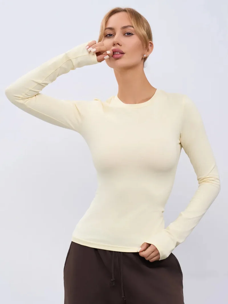 Damen Enganliegendes Langarmshirt Drune
