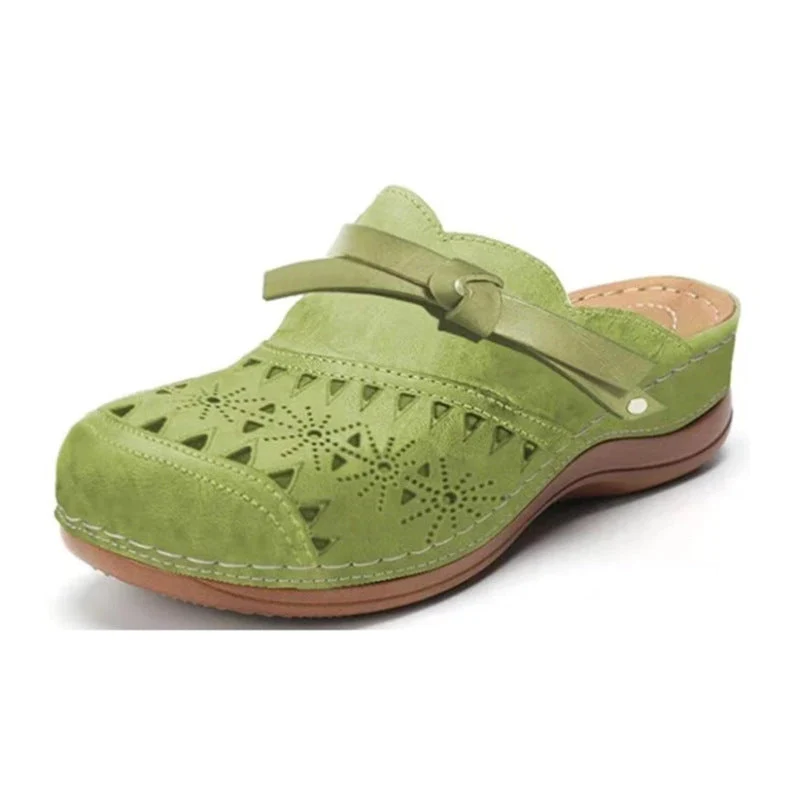 Damen Clogs mit luftiger Perforation und elegantem Riemen Drune