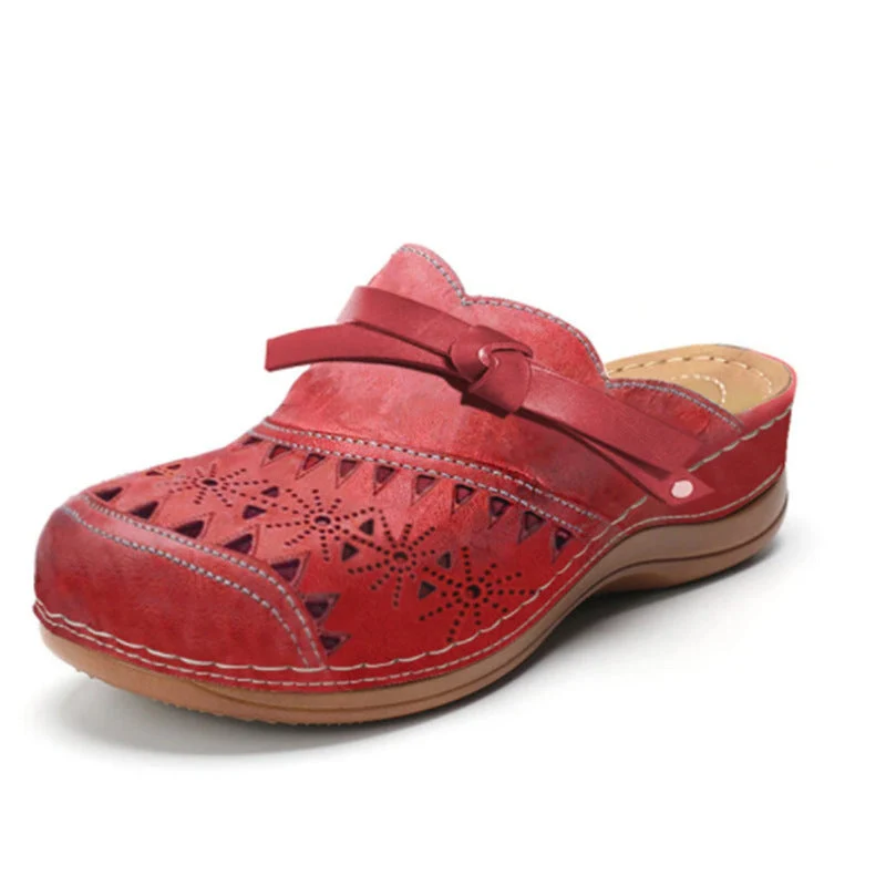 Damen Clogs mit luftiger Perforation und elegantem Riemen Drune