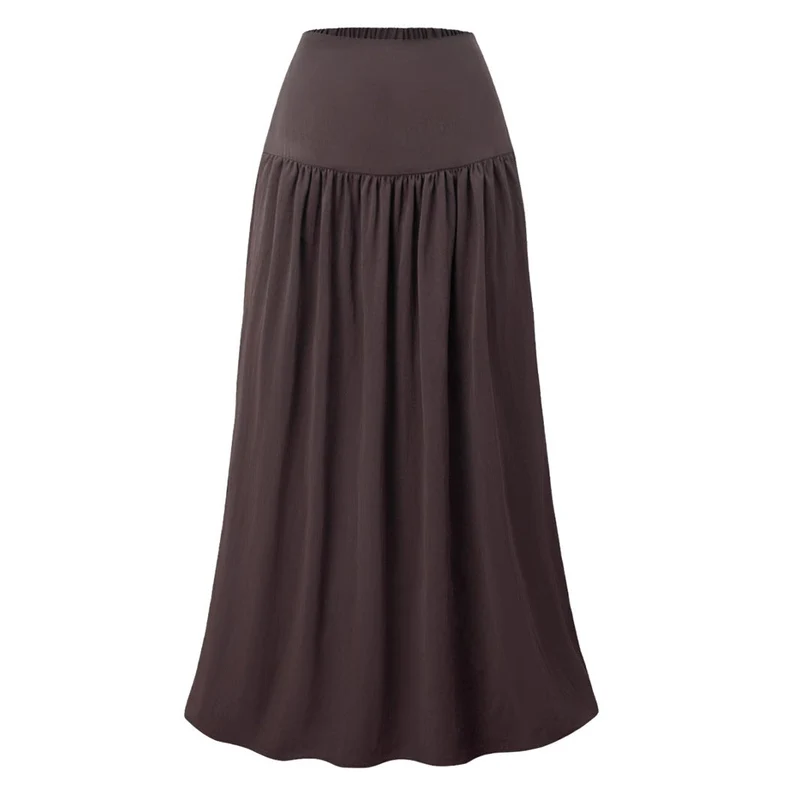 Damen Maxi-Rock mit elastischem Taillenbund und fließendem Schnitt Drune