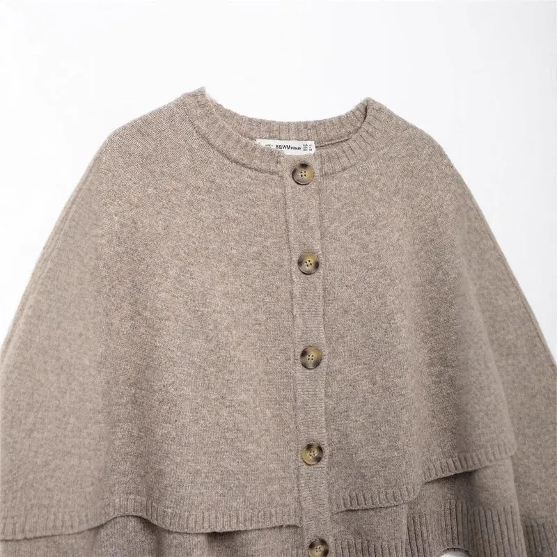 Damen modischer Umhangpullover Drune