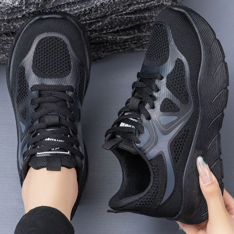 Damen Sportliche Leichtgewicht Laufschuhe mit atmungsaktivem Mesh Drune