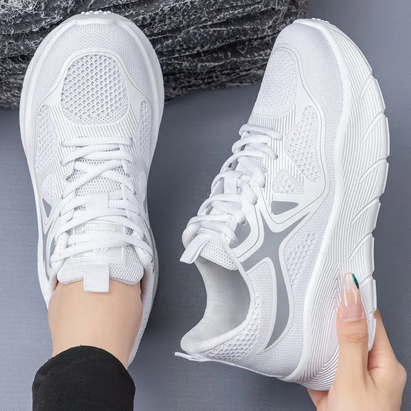 Damen Sportliche Leichtgewicht Laufschuhe mit atmungsaktivem Mesh Drune