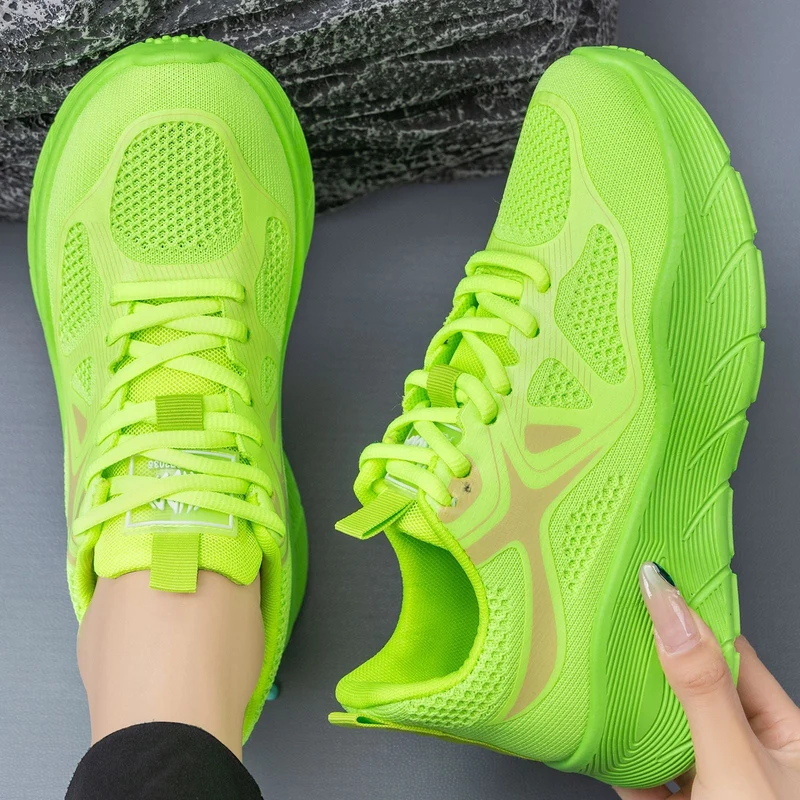 Damen Sportliche Leichtgewicht Laufschuhe mit atmungsaktivem Mesh Drune