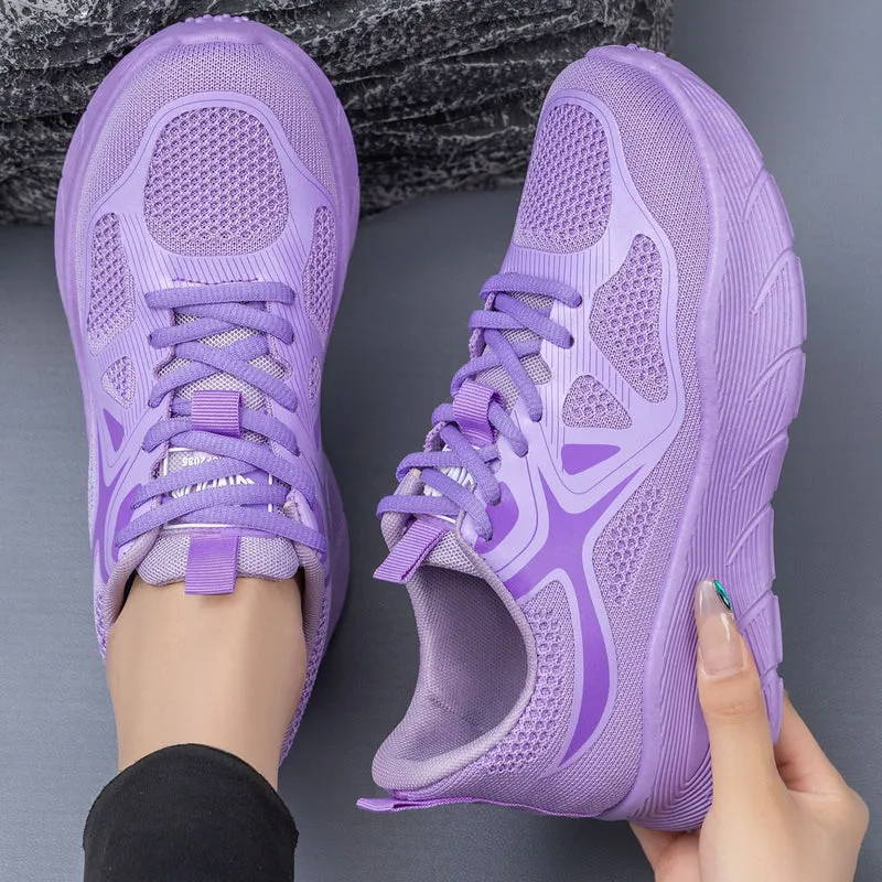Damen Sportliche Leichtgewicht Laufschuhe mit atmungsaktivem Mesh Drune